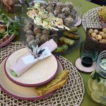 a cena con il colore